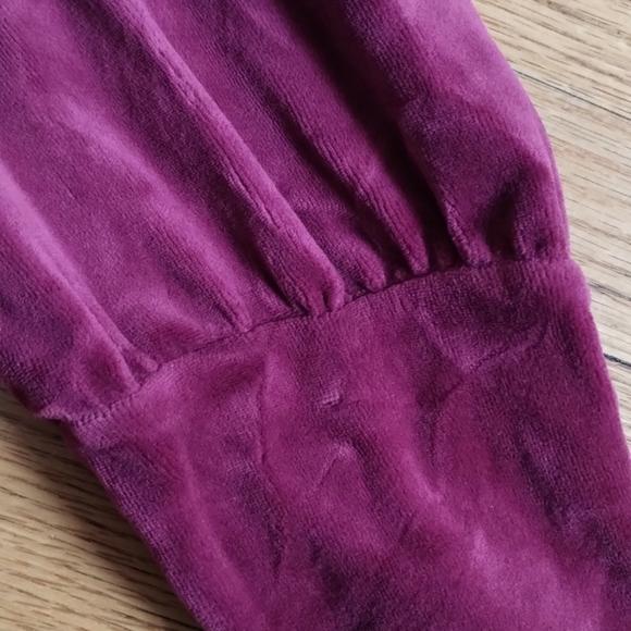 Vtg Juicy Couture USA Velour Jacket Zip L 2010 Burgundy NWT - Picture 12 of 12